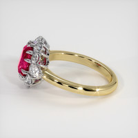 2.47 Ct. Pinkish Red Ruby Ring, 14K White & Yellow 4