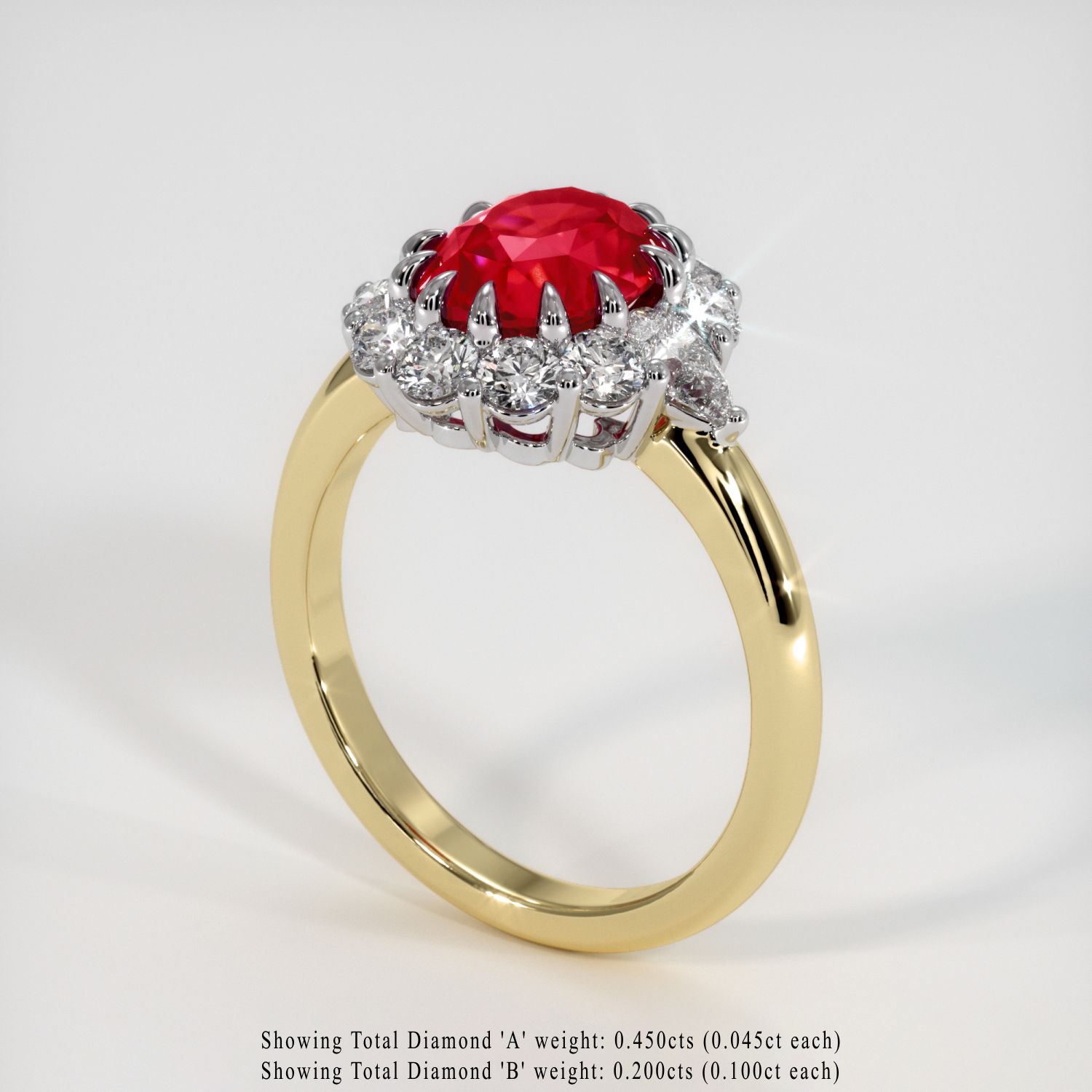 Ruby Ring 2.08 Ct. 14K White Yellow | The Natural Ruby Company
