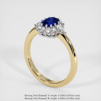 1.24 Ct. Sapphire Ring, 18K White & Yellow 2