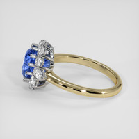 2.68 Ct. Blue Sapphire Ring, 18K White & Yellow 4