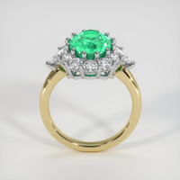 2.20 Ct. Emerald Ring, 18K White & Yellow 3