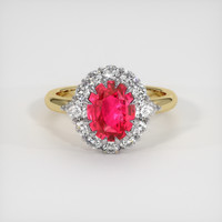 2.36 Ct. Ruby Ring, 18K White & Yellow 1