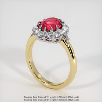 2.36 Ct. Ruby Ring, 18K White & Yellow 2