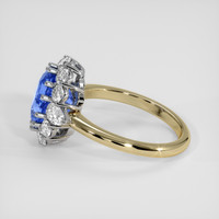 2.84 Ct. Blue Sapphire Ring, 18K White & Yellow 4