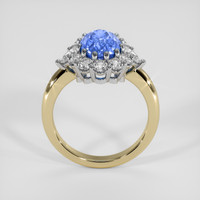3.02 Ct. Blue Sapphire Ring, 18K White & Yellow 3