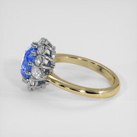 3.02 Ct. Blue Sapphire Ring, 18K White & Yellow 4