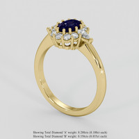 0.83 Ct. Color Change Sapphire Ring, 10K Yellow Gold 2