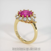 4.57 Ct. Pink Sapphire Ring, 10K Yellow Gold 2