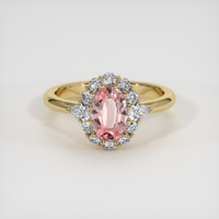 1.17 Ct. Pink Sapphire Ring, 10K Yellow Gold 1