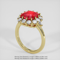 5.04 Ct. Ruby Ring, 10K Yellow Gold 2