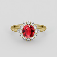 2.36 Ct. Ruby Ring, 10K Yellow Gold 1