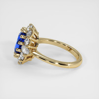 3.07 Ct. Blue Sapphire Ring, 14K Yellow Gold 4