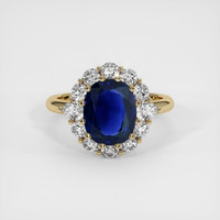 2.79 Ct. Blue Sapphire Ring, 14K Yellow Gold 1