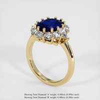 2.79 Ct. Blue Sapphire Ring, 14K Yellow Gold 2