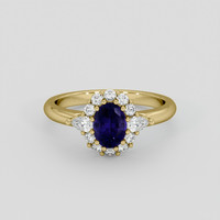 0.83 Ct. Color Change Sapphire Ring, 14K Yellow Gold 1