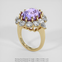 10.87 Ct. Purple Spinel Ring, 14K Yellow Gold 2