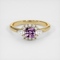 0.67 Ct. Sapphire Ring, 14K Yellow Gold 1