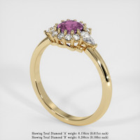 0.67 Ct. Sapphire Ring, 14K Yellow Gold 2