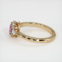 0.51 Ct. Pink Sapphire Ring, 14K Yellow Gold 4