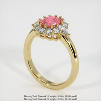 1.13 Ct. Padparadscha Sapphire Ring, 14K Yellow Gold 2