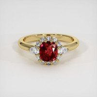 1.19 Ct. Ruby Ring, 14K Yellow Gold 1