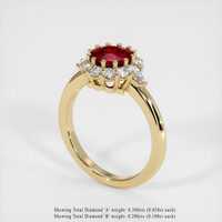 1.52 Ct. Ruby Ring, 14K Yellow Gold 2