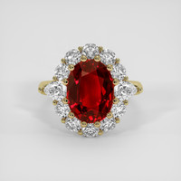 4.03 Ct. Ruby Ring, 14K Yellow Gold 1