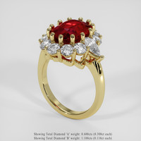 4.03 Ct. Ruby Ring, 14K Yellow Gold 2