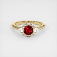 1.11 Ct. Ruby Ring, 14K Yellow Gold 1