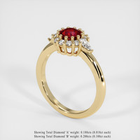 1.11 Ct. Ruby Ring, 14K Yellow Gold 2