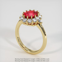 2.03 Ct. Ruby Ring, 14K Yellow Gold 2