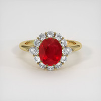 2.04 Ct. Ruby Ring, 14K Yellow Gold 1