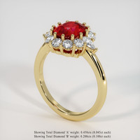 2.04 Ct. Ruby Ring, 14K Yellow Gold 2