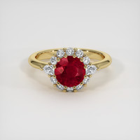 2.03 Ct. Ruby Ring, 14K Yellow Gold 1