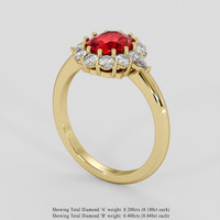 2.36 Ct. Ruby Ring, 14K Yellow Gold 2