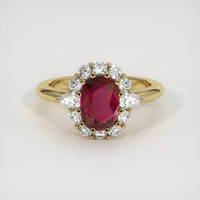 2.20 Ct. Ruby Ring, 14K Yellow Gold 1