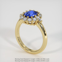 1.95 Ct. Blue Sapphire Ring, 14K Yellow Gold 2