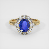 1.53 Ct. Sapphire Ring, 14K Yellow Gold 1
