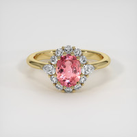 1.59 Ct. Padparadscha Sapphire Ring, 14K Yellow Gold 1