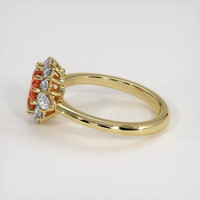 1.59 Ct. Padparadscha Sapphire Ring, 14K Yellow Gold 4