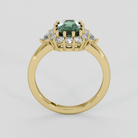 1.62 Ct. Green Sapphire Ring, 14K Yellow Gold 3
