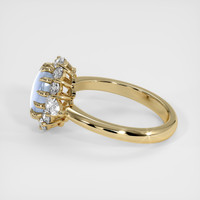 4.14 Ct. White Sapphire Ring, 14K Yellow Gold 4