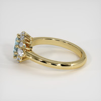 1.21 Ct. Greyish Blue Sapphire Ring, 14K Yellow Gold 4