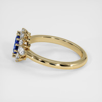 0.77 Ct. Blue Sapphire Ring, 14K Yellow Gold 4