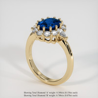 2.58 Ct. Blue Sapphire Ring, 14K Yellow Gold 2