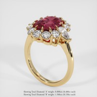 4.76 Ct. Bi Color Sapphire Ring, 14K Yellow Gold 2