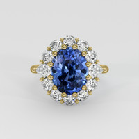 6.02 Ct. Blue Sapphire Ring, 14K Yellow Gold 1