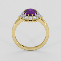2.08 Ct. Purple Sapphire Ring, 14K Yellow Gold 3