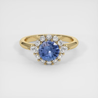 2.00 Ct. Blue Sapphire Ring, 14K Yellow Gold 1