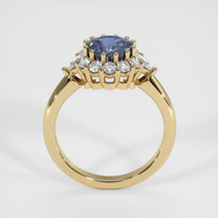 2.00 Ct. Blue Sapphire Ring, 14K Yellow Gold 3